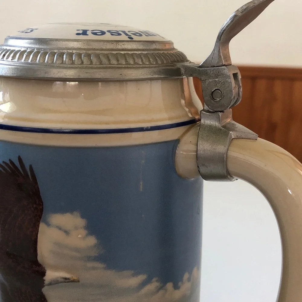 Vintage 1989 Budweiser Endangered Species Series Bald Eagle  Ceramic Stein CS106